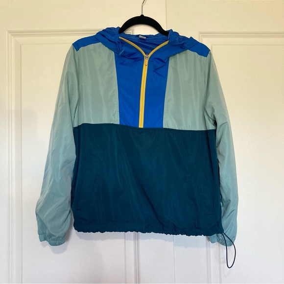 Women’s Old Navy Active Pullover Jacket, size small, Blue windbreaker with hood - Picture 1 of 4